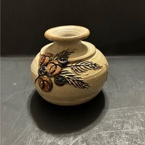 Vintage Signed Carma Art Pottery Bud Vase Southwest Stoneware Art